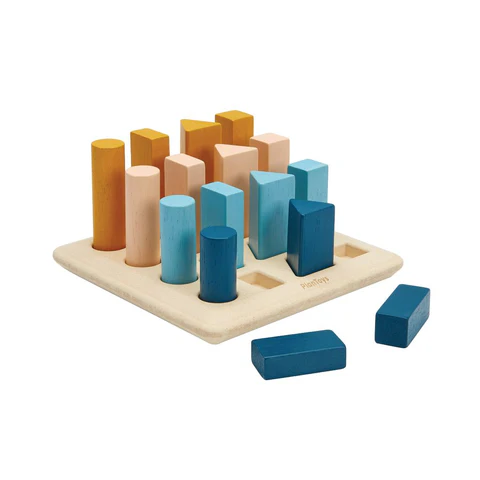 משטח מיון גיאומטרי פסטל מעץ Plan Toys