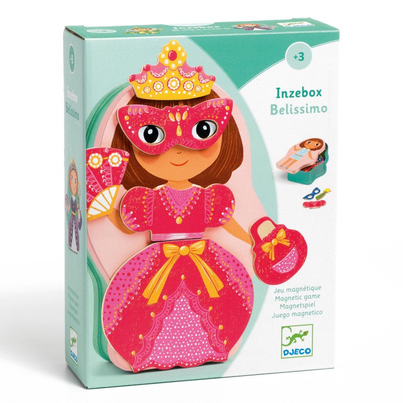 מגנטים עץ בקופסת מתכת בליסימו Djeco