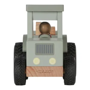 טרקטור עם עגלה וחיות מעץ Little Dutch