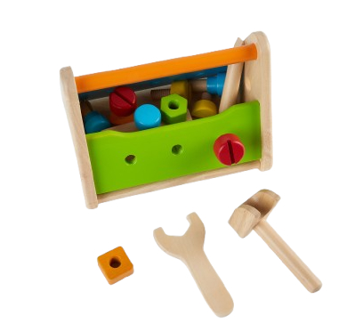 ארגז כלי עבודה מעץ Pintoy