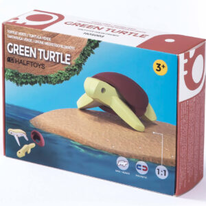 הרכבה צב ים ירוק מגנטי עם שלד Halftoys
