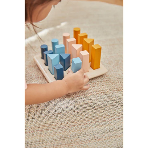 משטח מיון גיאומטרי פסטל מעץ Plan Toys