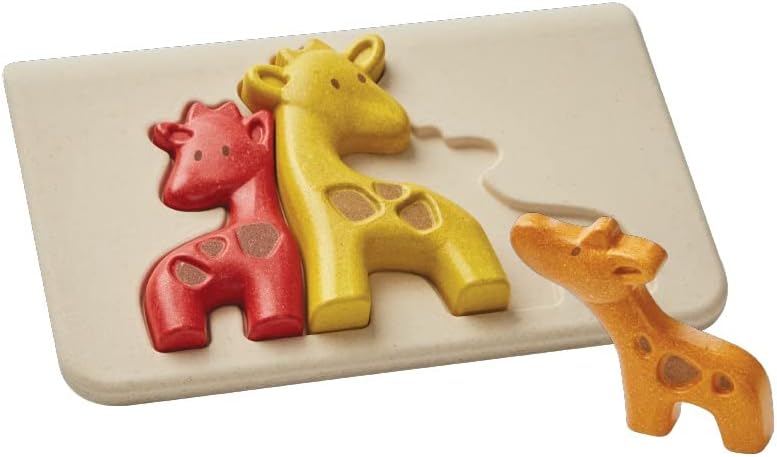 פאזל משפחת ג'ירפות מעץ Plan Toys