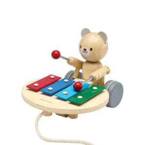 כלי נגינה - דב מוזיקלי נגרר Plan toys