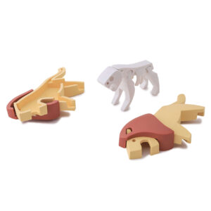 הרכבה אריה מגנטי עם שלד Halftoys