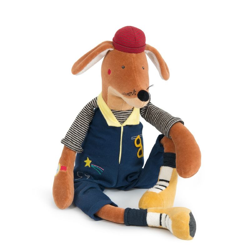 בובה בד רכה אלביס הכלב 52 ס״מ. Moulin Roty