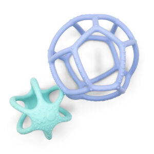 נשכן כדורים מגומי טבעי בצבעי כחול ומנטה Jellystone