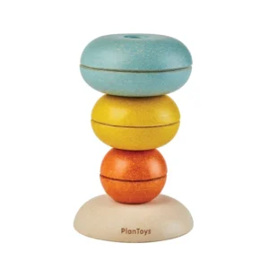 מגדל טבעות קעריות השחלה מעץ Plan Toys