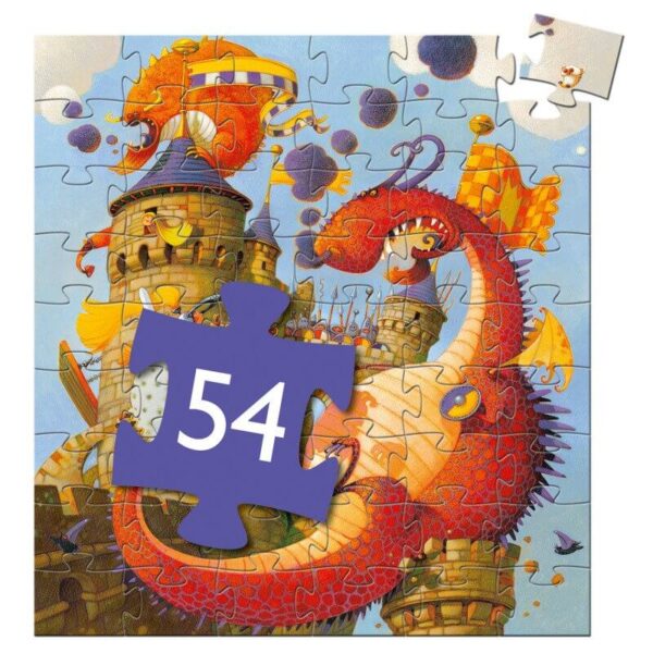 פאזל 54 - דרקון וטירה Djeco