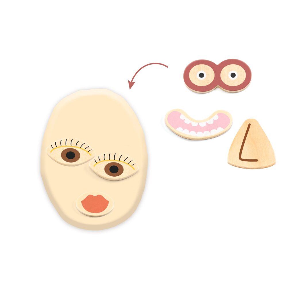 יצירה לקטנטנים עם בצק טבעי פרצופים מצחיקים Djeco