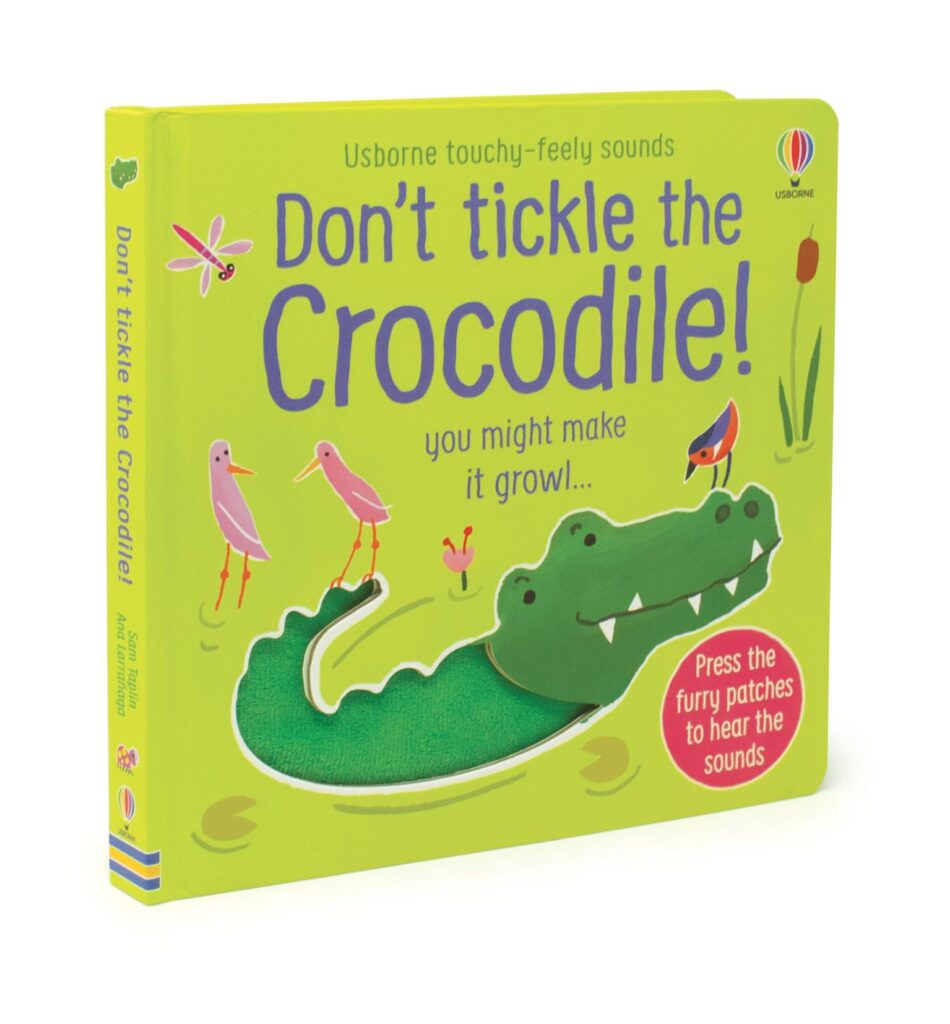 ספר מנגן מישוש וצלילים אל תדגדגו את התנין Usborne