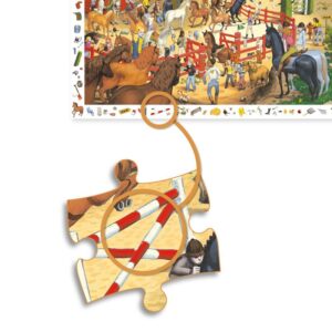 פאזל הבחנה מסגרת 200 חלקים סוסים Djeco
