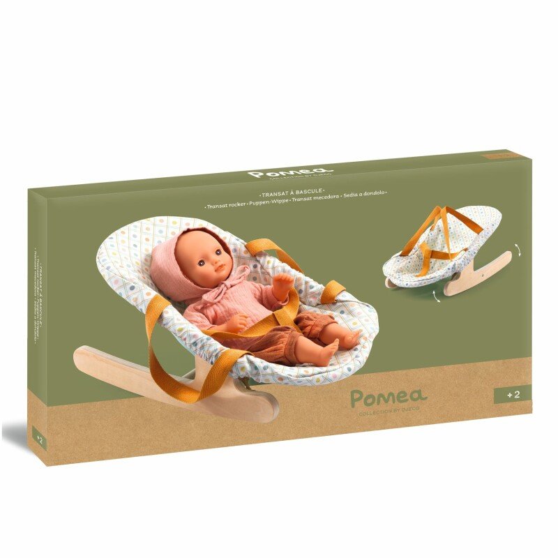 טרמפולינה מעץ לבובה מסדרת פומיאה Djeco