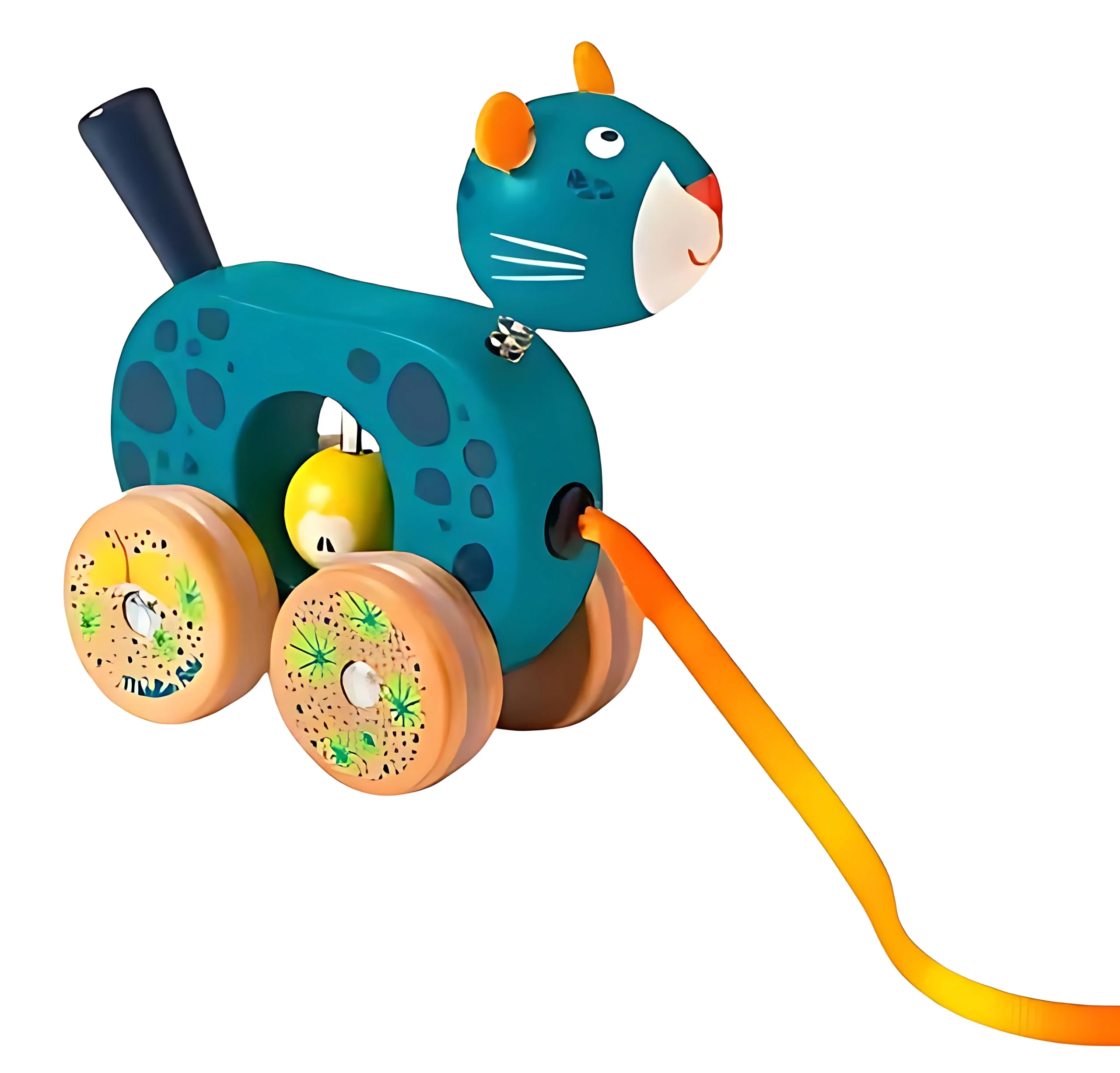 צעצוע משיכה זימבה מעץ Moulin Roty