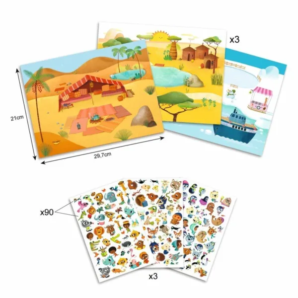 יצירה הדבקה עם עפרון סוואנה Djeco