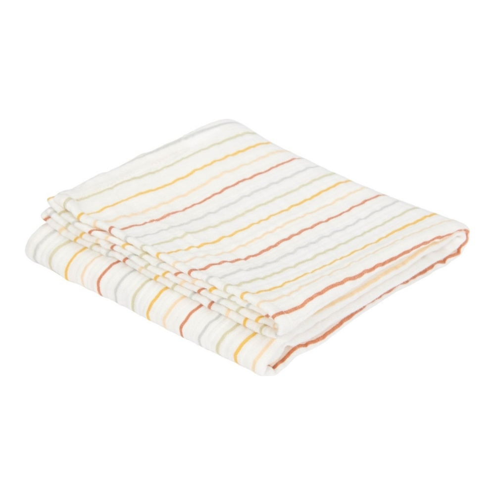 חיתול טטרה Swaddle 120X120 - לבן פסים Little Dutch