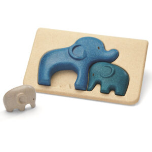 פאזל משפחת פילים מעץ Plan Toys