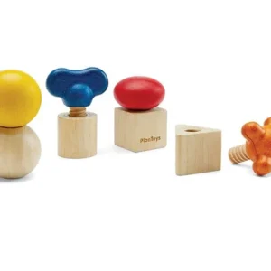 משחק הברגות מעץ Plan Toys