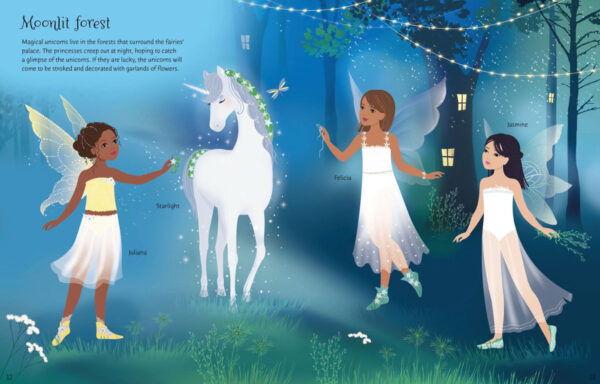 חוברת הלבשה מדבקות נסיכות פיות Usborne