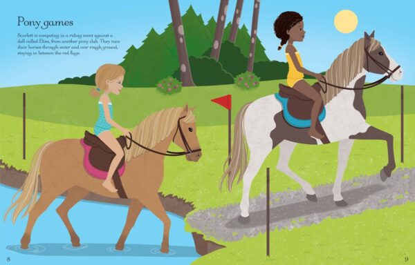 חוברת הלבשה מדבקות באורוות הסוסים Usborne