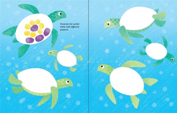 יצירה בטביעות אצבעות מתחת לים Usborne