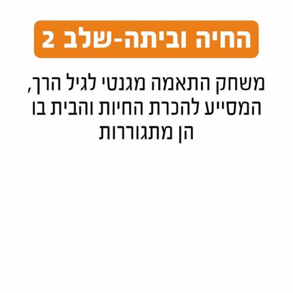 החיה וביתה שלב 2 Geoni