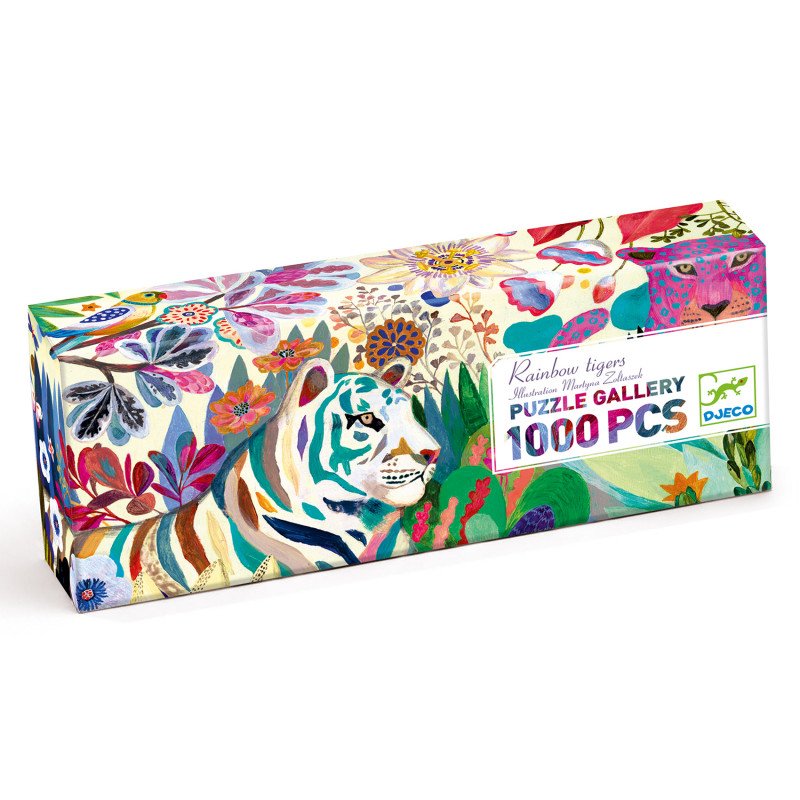 פאזל גלריה 1000 טיגריסים מקושטים Djeco