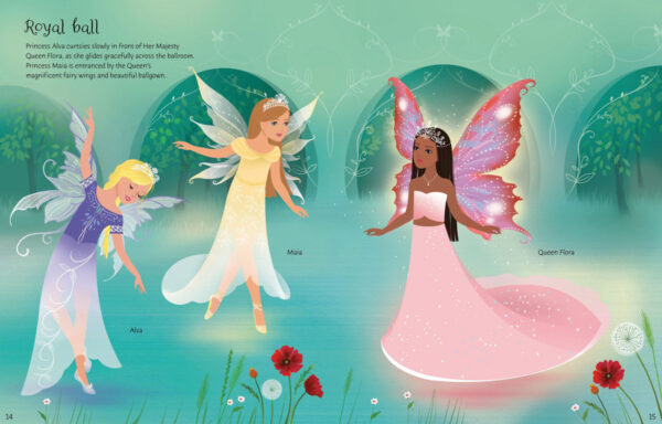 חוברת הלבשה מדבקות נסיכות פיות Usborne