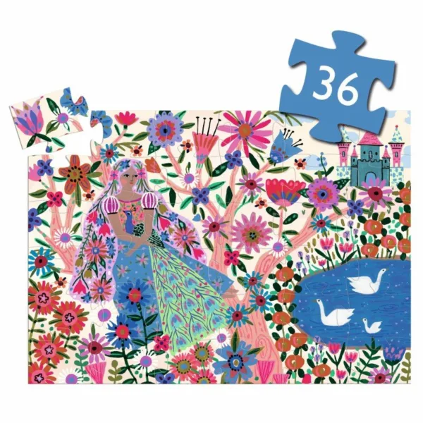 פאזל 36 - הנסיכה והטווס Djeco