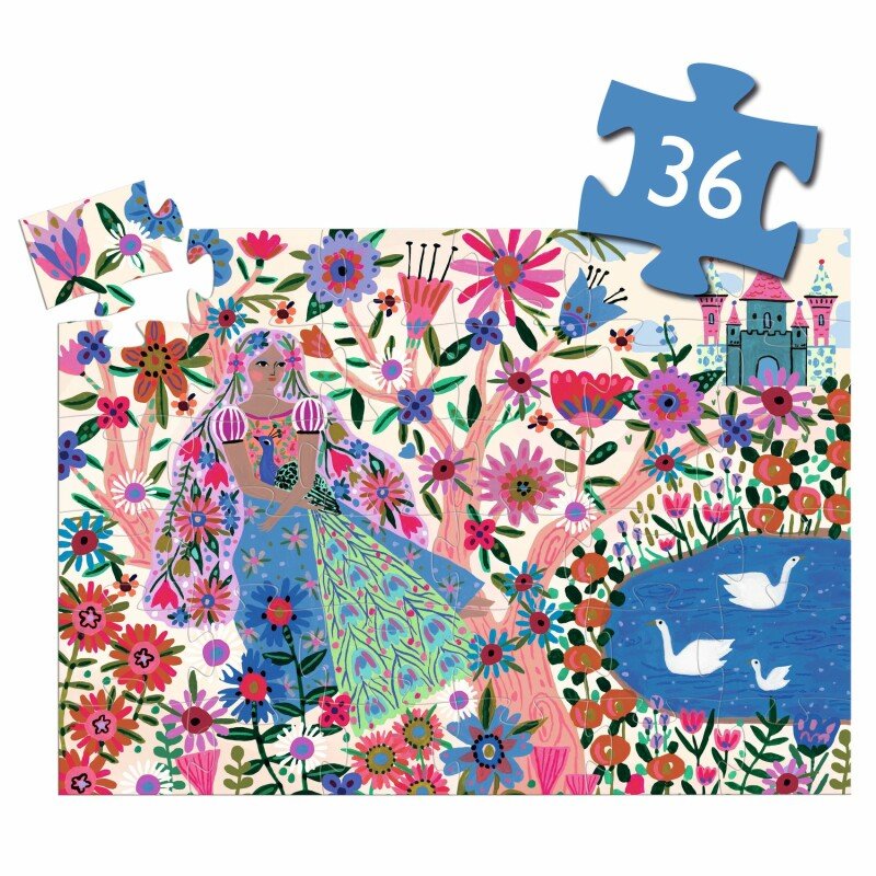 פאזל 36 - הנסיכה והטווס Djeco