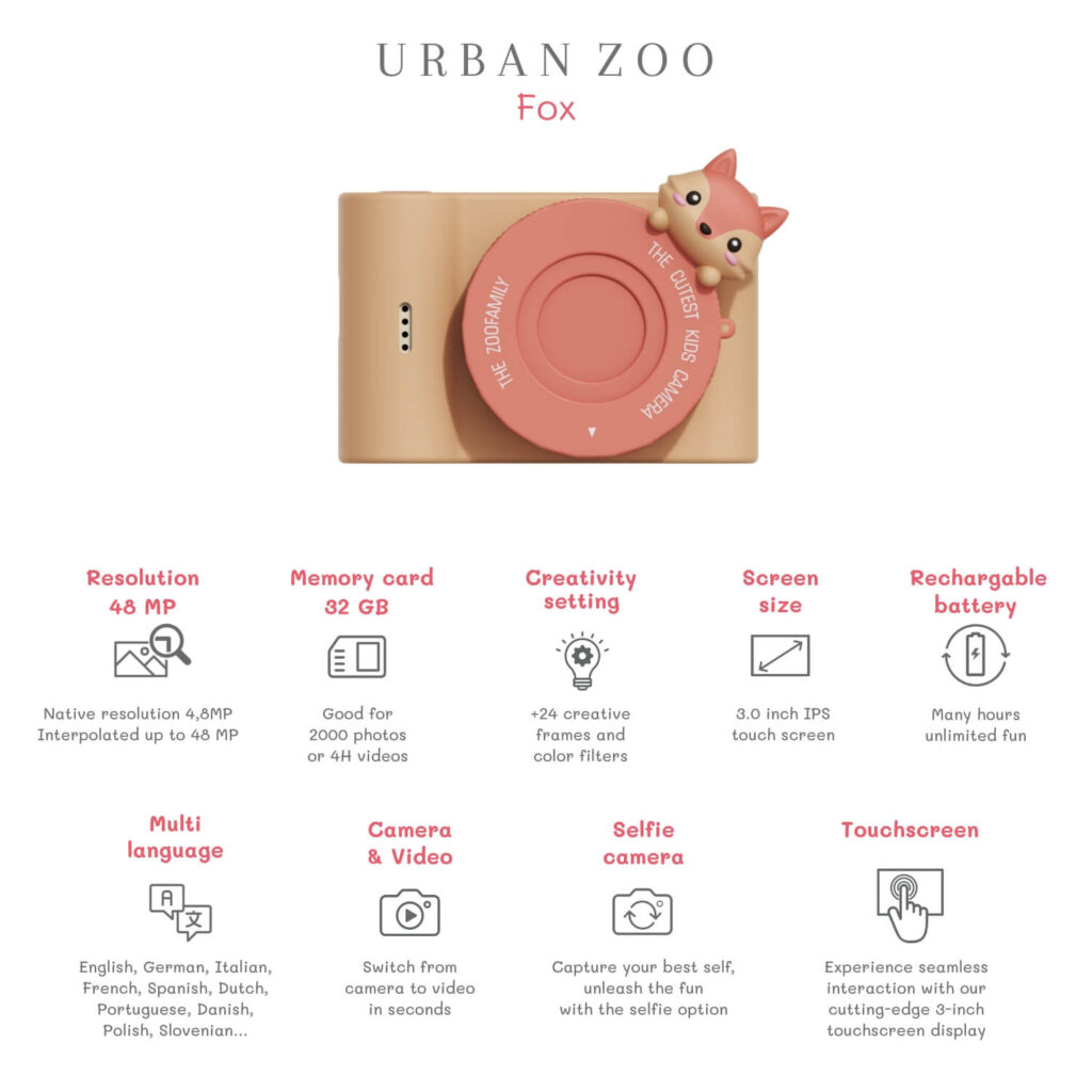 מצלמה דיגיטלית Urban Zoo שועל THE ZOOFAMILY