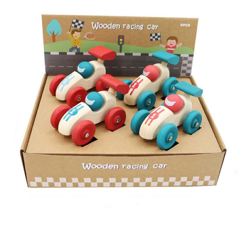 מכונית מרוץ צבעונית מעץ Linda Toys
