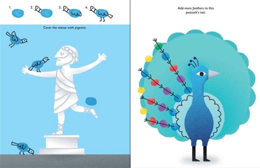 יצירה בטביעות אצבעות - חיות Usborne