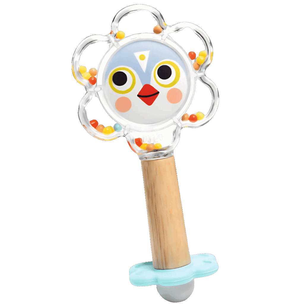 רעשן פרח עם מראה Djeco