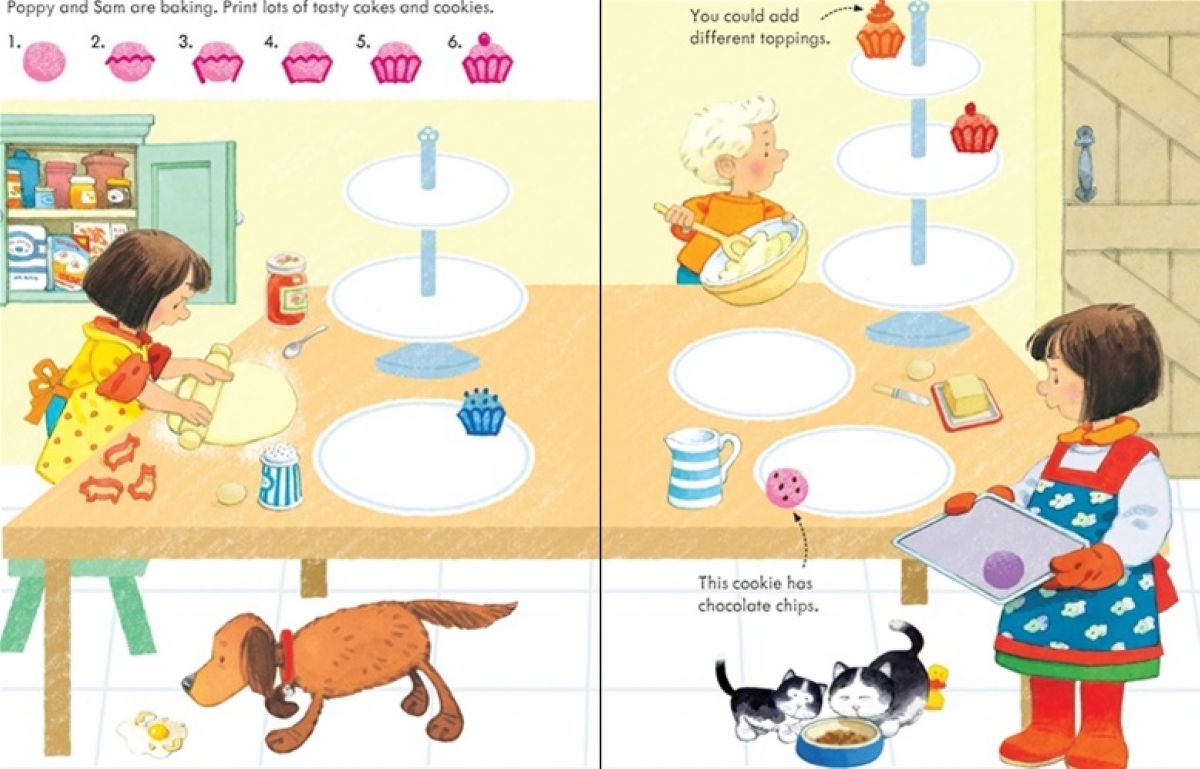 יצירה בטביעות אצבעות - פופי וסאם Usborne