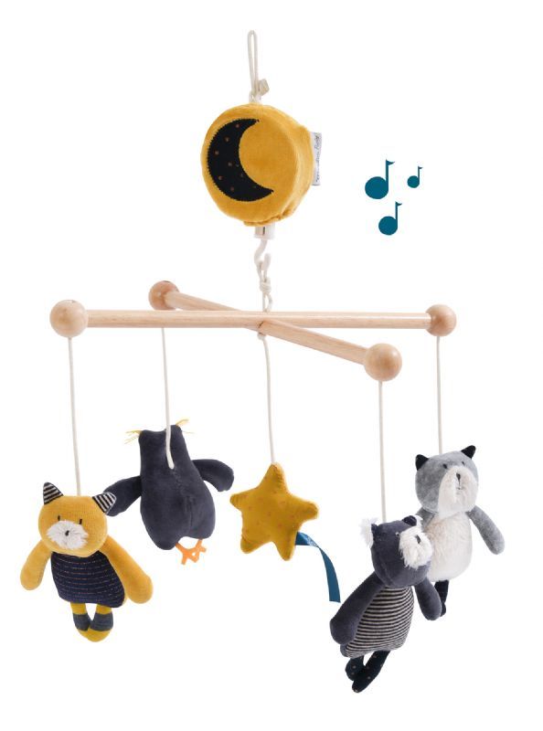 מובייל עץ מנגן חתולים Moulin Roty