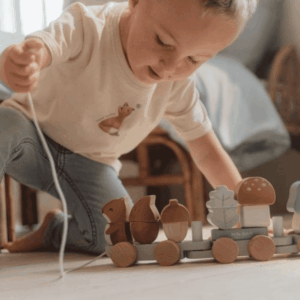 רכבת השחלות מעץ 'חברים ביער' Little Dutch