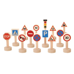 סט תמרורים מעץ Plan Toys