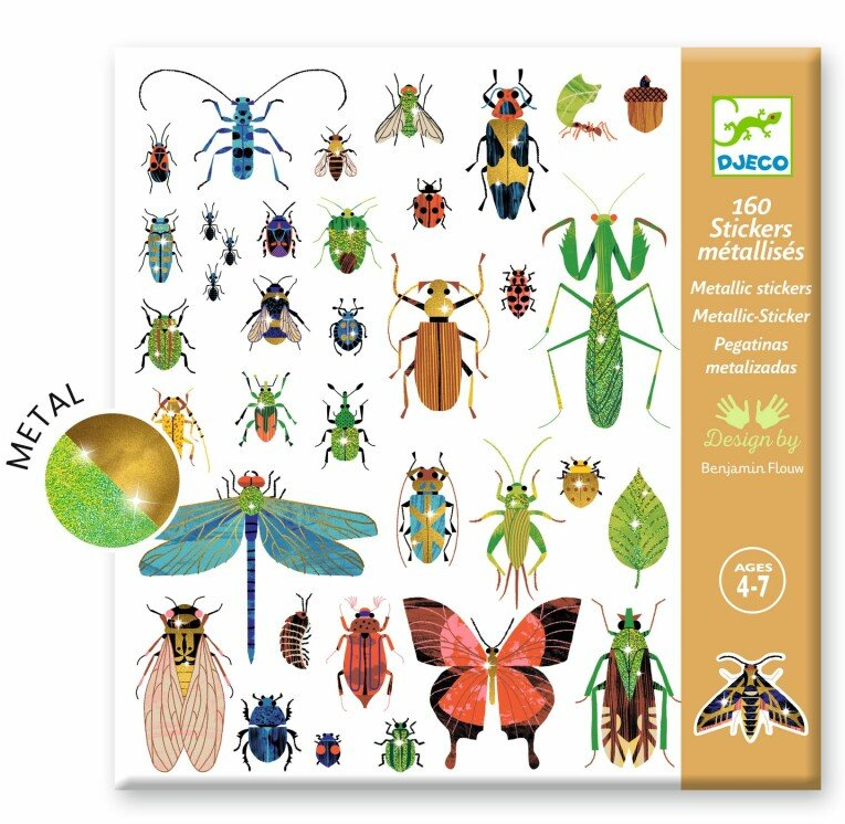 יצירה 160 מדבקות חרקים מיקרוקוסמוס Djeco