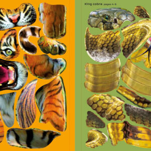 חוברת יצירה מדבקות חיות מסוכנות Usborne