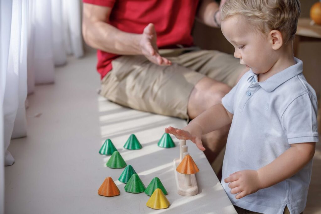 משחק ספירה ומיון מעץ עצים Plan Toys
