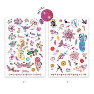קעקועים - נוצות צבעוניות Djeco
