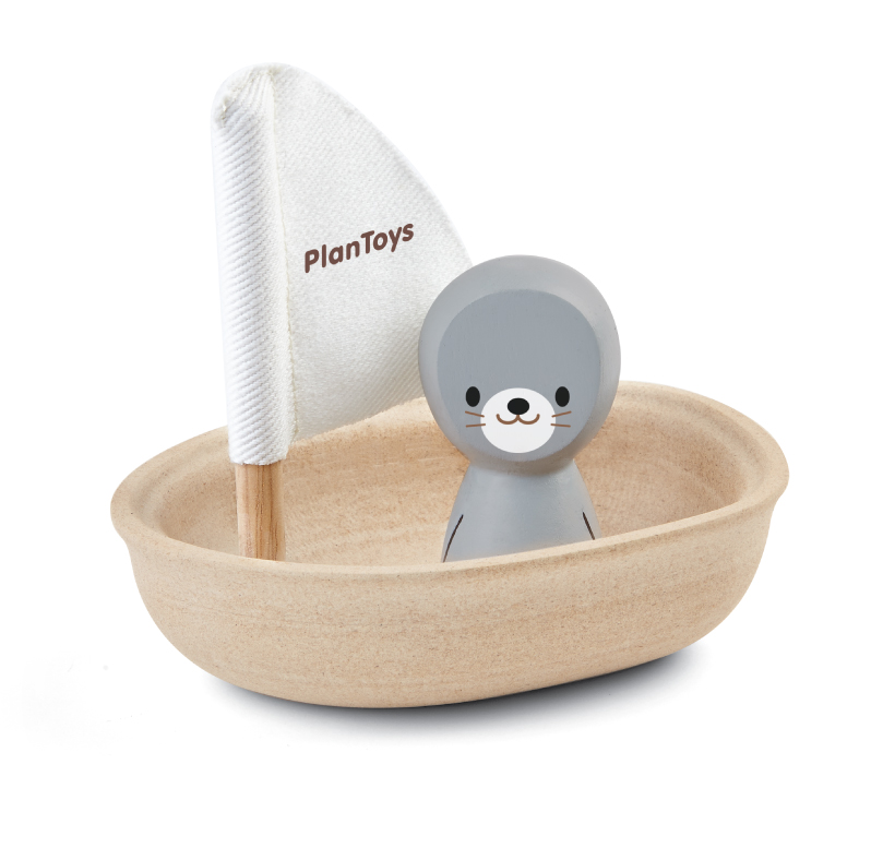 סירת מפרש כלב ים לאמבטיה Plan Toys