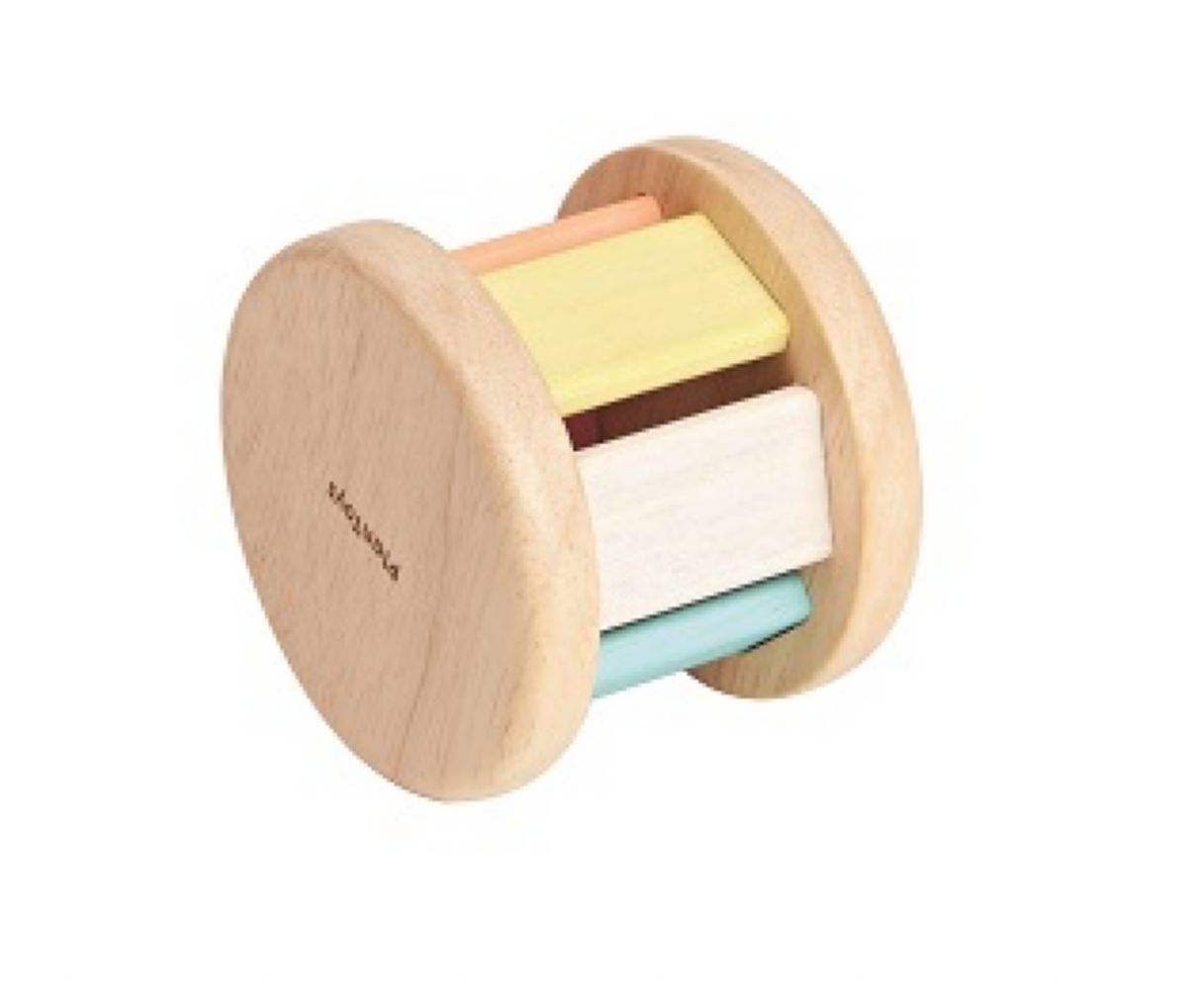 רעשן מתגלגל מעץ פסטל Plan Toys