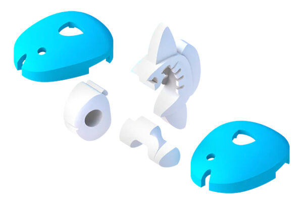 הרכבה דג שמש מגנטי עם שלד Halftoys