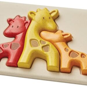 פאזל משפחת ג'ירפות מעץ Plan Toys