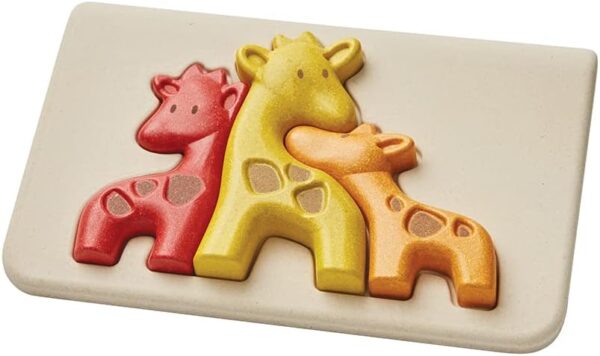 פאזל משפחת ג'ירפות מעץ Plan Toys