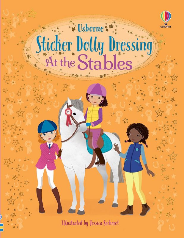 חוברת הלבשה מדבקות באורוות הסוסים Usborne