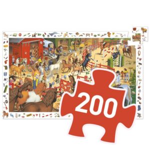 פאזל הבחנה מסגרת 200 חלקים סוסים Djeco