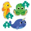 פאזל 4-6-9 חיות הים Djeco